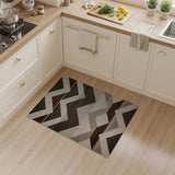 Geometric Grey Chevron Area Rug