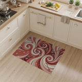 Pink Swirling Hearts Arrows Area Rug
