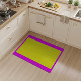 Vibrant Pink Polka Dots on Yellow Area Rug