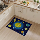Kids Solar System Cartoon Area Rug