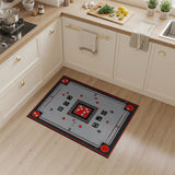 Red Ludo Board Game Area Rug