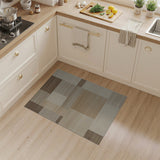 Brown and Tan Brown Tan Geometric Block Area Rug