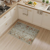 Ivory Rose Floral Vintage Area Rug
