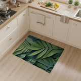 Lush Layered Green Leaves Area Rug