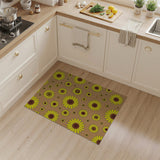 Yellow Vibrant Yellow Sunflower Scatter Area Rug