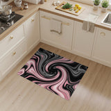 Pink Swirl Pink Swirl Abstract Area Rug