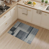 Grey Geometric Abstract Geometric Modern Area Rug