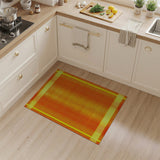 Vibrant Orange Yellow Grid Stripe Area Rug
