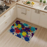 Multi-color and Patterns Vibrant Paint Splatter Abstract Area Rug