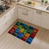 Playful Multi-Color Number Blocks Area Rug