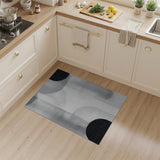 Geometric Modern Black White Halftone Geometric Area Rug