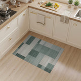 Geometric Modern Blue and Teal Teal Geometric Block Area Rug
