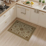 Ornate Beige Floral Persian Area Rug