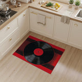 Red Vinyl Record Area Rug