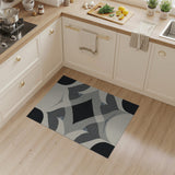 Black and White Geometric Modern Modern Black White Geometric Area Rug