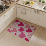 Playful Pink Hearts Tufted Area Rug