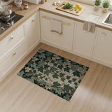 Green Lush Green Ivy Vine Area Rug