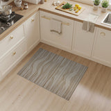 Wavy Beige Neutral Area Rug
