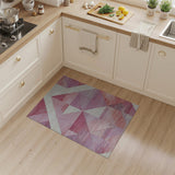 Pink Modern Pink Geometric Triangle Area Rug