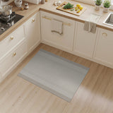 ODIKA Modern Washable Low Pile Striped Border Cream Area Rug