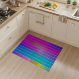 Multi-color and Patterns Vibrant Rainbow Gradient Stripe Area Rug
