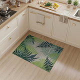 Lush Green Fern Leaves Area Rug