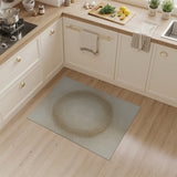 Beige Concentric Dot Circle Area Rug