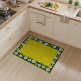 Sunny Daisy Border Yellow Area Rug