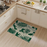 Green Jungle Silhouette Area Rug