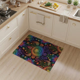Vibrant Floral Fox Multi-Color Rug