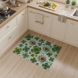 Whimsical Green Clover Shamrock Area Rug