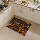 Orange Heritage Tribal Hexagon Area Rug