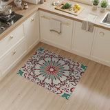 Multi-color and Patterns Vibrant Red Teal Persian Medallion Area Rug