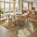Marble Swirl Brown Area Rug