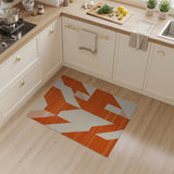 Geometric Modern Orange Bold Orange Geometric Abstract Area Rug