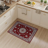 Red Red Snowflake Persian Area Rug