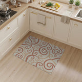 Pink Swirl Abstract Area Rug