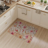 Peony Pink Blush Pink Peony Floral Area Rug