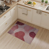 Pink Abstract Pink Organic Shapes Area Rug