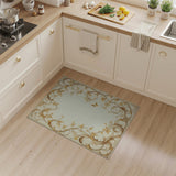 Luxury Gold Vine Butterfly Border Rug
