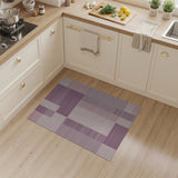 Pink Purple Geometric Striped Area Rug