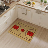 Geometric Modern Basketball Court Geometric Area Rug
