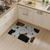 Black and White Black White Cow Print Area Rug