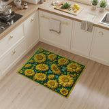 Yellow Vibrant Sunflower Field Area Rug