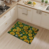 Floral Vintage Vibrant Sunflower Meadow Area Rug