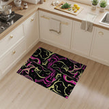 Cosmic Swirl Pink Yellow Abstract Area Rug