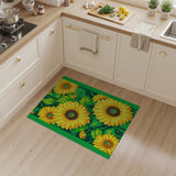 Yellow Vibrant Sunflower Meadow Area Rug