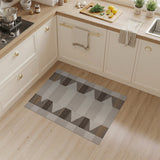 Brown Tan Chevron Geometric Woven Rug