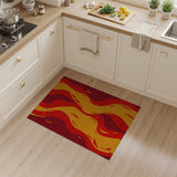 Fiery Flames Abstract Area Rug