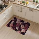 Pink Coastal Beach Pink Seashell Coastal Area Rug